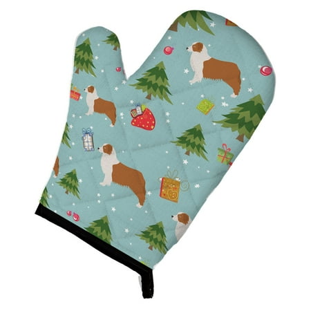 

Carolines Treasures BB4857OVMT Christmas Australian Shepherd Dog Oven Mitt Large multicolor