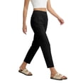 thumbnail image 5 of Tnhcen Women's High Waisted 9" Yoga Pants with Pockets, Tummy Control Workout Leggings, 95% Polyester 5% Spandex Twill Office to Gym Casual Pants S-2XL, 5 of 7