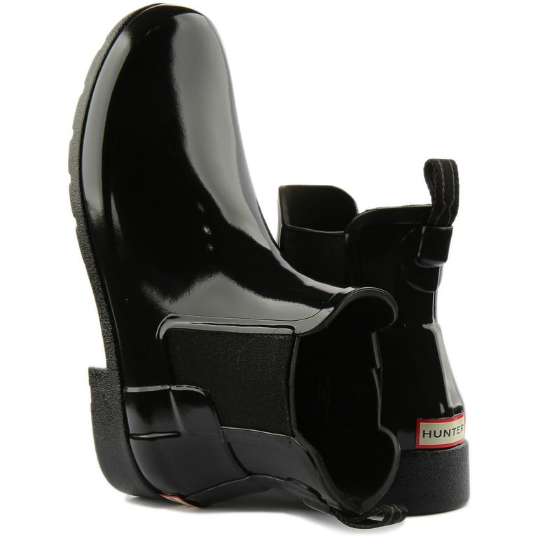 Hunter original refined black gloss chelsea 2025 wellington boots