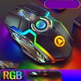 thumbnail image 2 of Computer Mouse, A5 Ergonomic Wireless RGB BacklitGaming Mouse for PC Laptop - Black, 2 of 5