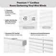 thumbnail image 5 of Regal Living White Cordless 1" Room Darkening Mini Blinds - 31 in. x 72 in., 5 of 6
