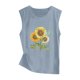 thumbnail image 3 of Gráfico camisetas sin mangas para las mujeres Blusa para mujer, ropa deportiva, camisetas sin mangas, camisetas sin mangas para entrenamiento de Yoga, camiseta holgada con gráfico de (Grey, L), 3 of 4