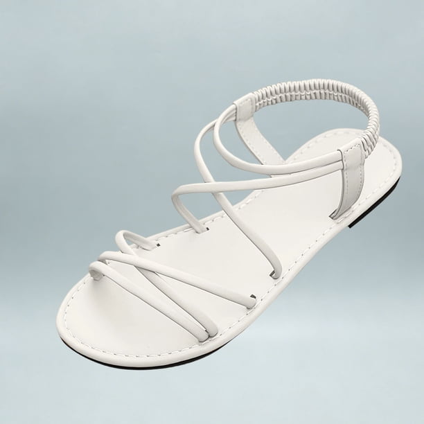 Miluxas Women's Criss Cross Strappy Sandals Open Toe Summer Flat