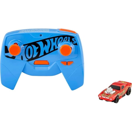 Hot Wheels RC Battery-Powered 1:64 Scale Rodger Dodger & USB Rechargeable Remote Control