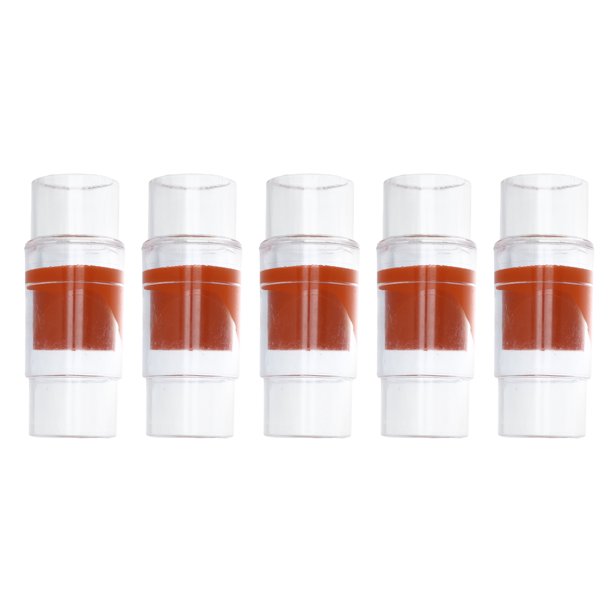 Ofertas Únicas 5 Pcs Accesorio de Manguera de Barbilla de Plástico para Acuario Válvula de Retención en Línea de 1.1" de Un Solo Sentido Accesorios de Manguera de Barbilla Plástico Claro Rojo