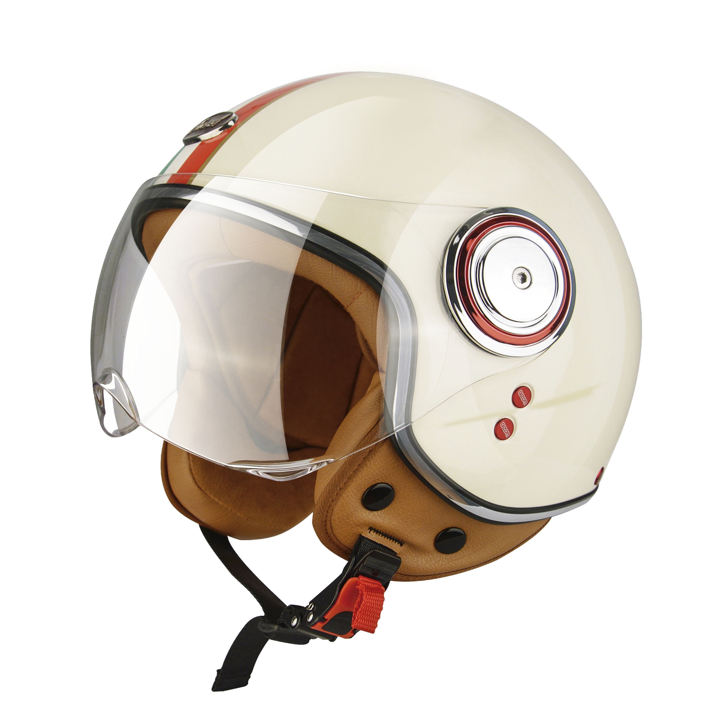 Half Face Retro Vintage Motorcycle Helmet with Anti-Scratch Visor for Adults Moped Vespa, DOT & ECE Approved