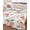 White, variant on Quilt King Size Bedding Set, Peach Reversible Summer Quilt 3 Pieces, Spring Floral Green Leaf Botanical Pink Fruit Black Lightweight Bedspreads Coverlets with 2 Pillow Shams for All Seasons
