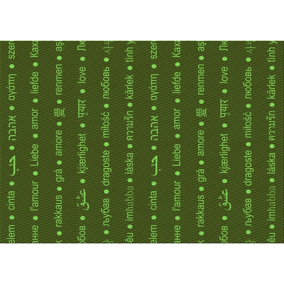 Ahgly Company Indoor Rectangle Patterned Dark Lime Green Area Rugs, 8' x 12'