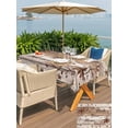 thumbnail image 5 of Outdoor Tablecloth with Umbrella Hole for Patio/Picnic/Party/Camping, Farmhouse Waterproof Table Cloth Rectangle Table Cover Washable, Vintage Country Texas Star Wooden Grain (54"x 80"), 5 of 8