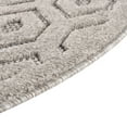 thumbnail image 5 of Unique Loom Outdoor Trellis Textured Collection Area Rug - Spatial (7' Round Grey/Gray), 5 of 6