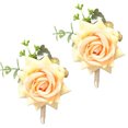 thumbnail image 1 of 2 juegos de ramillete de boda, rosa de padrino de boda con alfiler, adecuado para celebración de aniversario de boda, baile, fiesta, decoración del hogar., 1 of 6