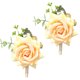 thumbnail image 1 of 2 juegos de ramillete de boda, rosa de padrino de boda con alfiler, adecuado para celebración de aniversario de boda, baile, fiesta, decoración del hogar., 1 of 5