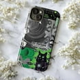 thumbnail image 5 of Trippy Psychedelic Cat Touch Phone Case for iPhone 16 15 14 13 12 11 Pro Plus Mini, 'Escape from Reality' Green & Black Abstract Art, Dual Layer Protective Cover, Gift for Cat Lovers & Aesthetic Fans, 5 of 6