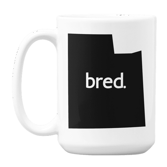 Utah Bred & UT USA State Map Outline, US Citizen Coffee & Tea Mug Cup (15oz)