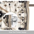 thumbnail image 6 of Abstract Weaving Pattern Valance Curtain Brown Ethnic Style Retro Art Window Valances Rod Pocket Short Curtains Window Treatments for Kitchen Bedroom Bathroom Laundry 60" x 14", 6 of 9