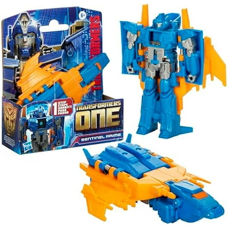 Transformers: One Cog Changer Sentinal Prime 4-Inch Robot Action Figure, Interactive Toys for Boys and Girls Ages 6 and Up