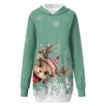 thumbnail image 4 of WILLBEST Sudadera Deportiva para Mujer Sudadera Larga con Capucha, Estilo Casual, con Estampado de Ciervos Navideños, Ideal para Otoño E Invierno XX-Grande, 4 of 5