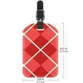 thumbnail image 6 of Square 2Pack PU Leather Red Plaid Cruise Luggage Tag with Privacy Cover and Name ID Tag for Travel Handbags Backpacks Luggage Tags, 6 of 6