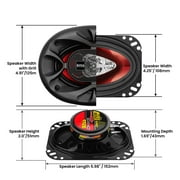 BOSS Audio Systems CH4630 4 x 6 Inch 3-Way Full Range Coaxial Car Speakers, 250 Watts Peak Power, Poly Injection Cone, Rubber Surround, Sold in Pairs