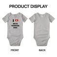 thumbnail image 3 of I Heart Skye Terrier Dog Funny Cute Baby Bodysuit Romper (Gray, 6-12 Months), 3 of 5