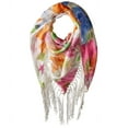 thumbnail image 2 of Lauren Ralph Lauren Floral Fringe Triangle Wrap Scarf, 2 of 2