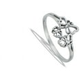 thumbnail image 4 of Butterfly Flower Family Ring .925 Sterling Silver Band Jewelry Female Male Unisex Size 4, 4 of 4