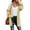 Beige, variant on Plus Size Cardigan for Women Long Stripe Knit Open Front Sweaters Jacket 2XL