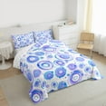 thumbnail image 3 of Manfei Modern Geometric Geometric King Size Comforter Sets,Watercolor Splatter Ink Bedding Comforter Set,Purple White Blue Bedding Set For Teens,Luxury Bedroom Decor Reversible,3 Pieces, 3 of 8