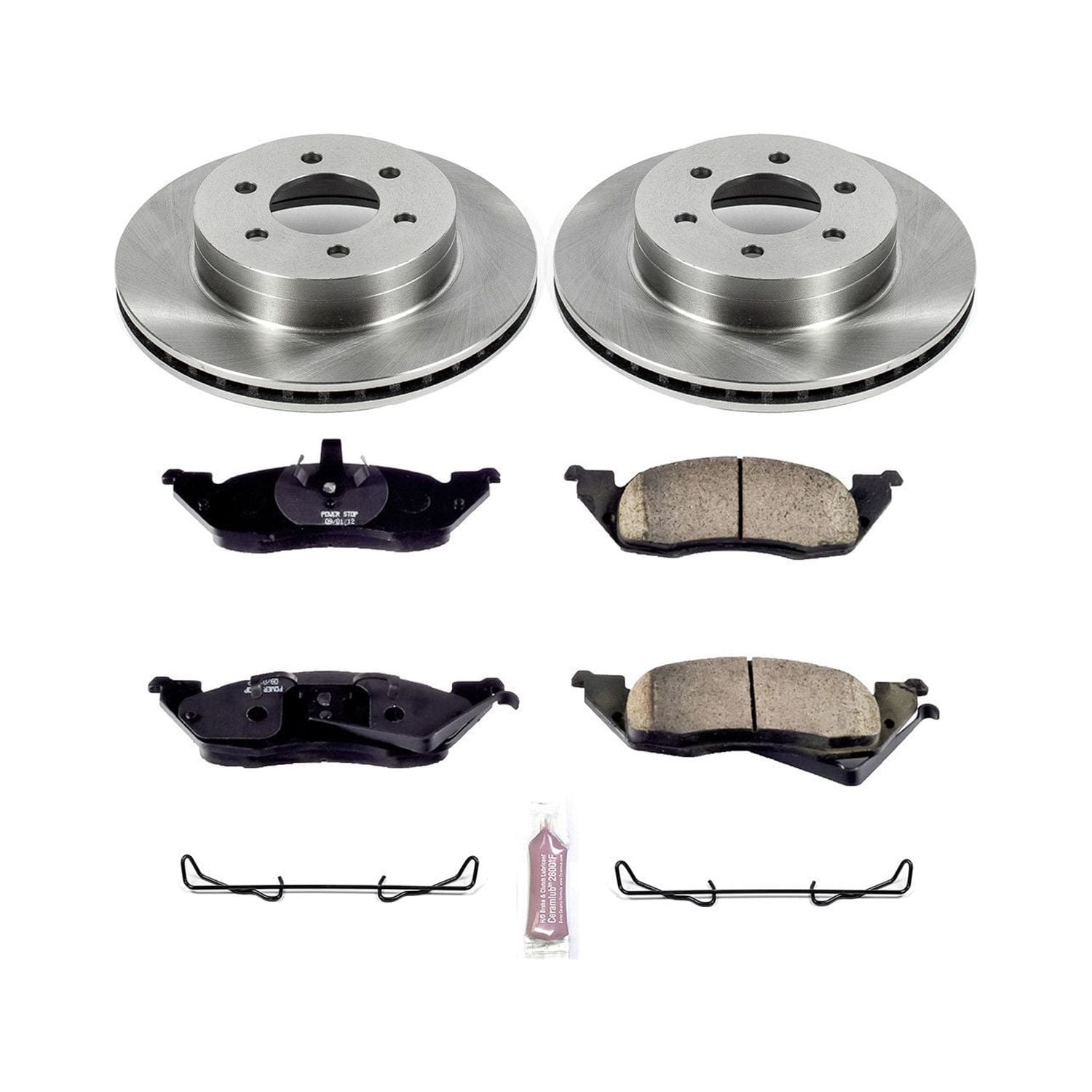 Power Stop Front Stock Replacement Brake Pad and Rotor Kit KOE2137