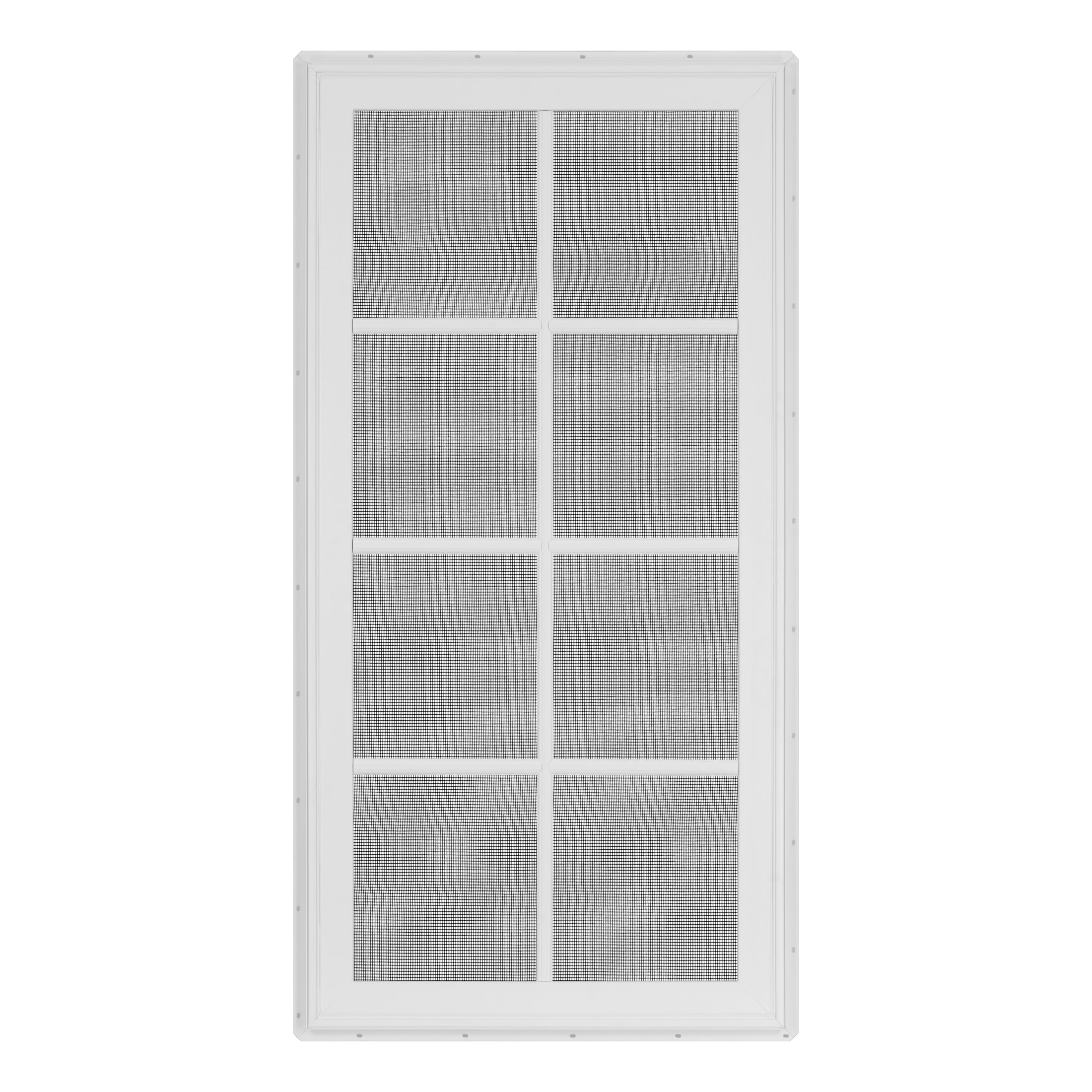 30 in. x 60 in. White Vinyl Double-Pane Insulated Left-Hand Casement Window with SDL Grids and Screen