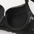 thumbnail image 4 of SMihono Women Underwire Daisy Sports Bras Adjustable Medium Support Anti-Saggy Underwear Push Up Full Coverage Lingerie Black M, 4 of 5