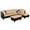 Beige and Brown Color Lint-R, variant on Hommoo Lint &PVC Living Room Furniture Sets Sectional Sofa Couch Sets, Modern L Shaped Sectional Sofa Set, Brown(No Ottoman)