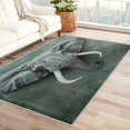 thumbnail image 1 of 3x4 Rug, Elephant Rug & Home Decor - Front Door Mat Indoor Entrance, Elephant Head Rugs for Entryway, Washable Non Slip Soft Small Area Rug, African Animal Wildlife Carpet & Room Decorations V-&63, 1 of 7