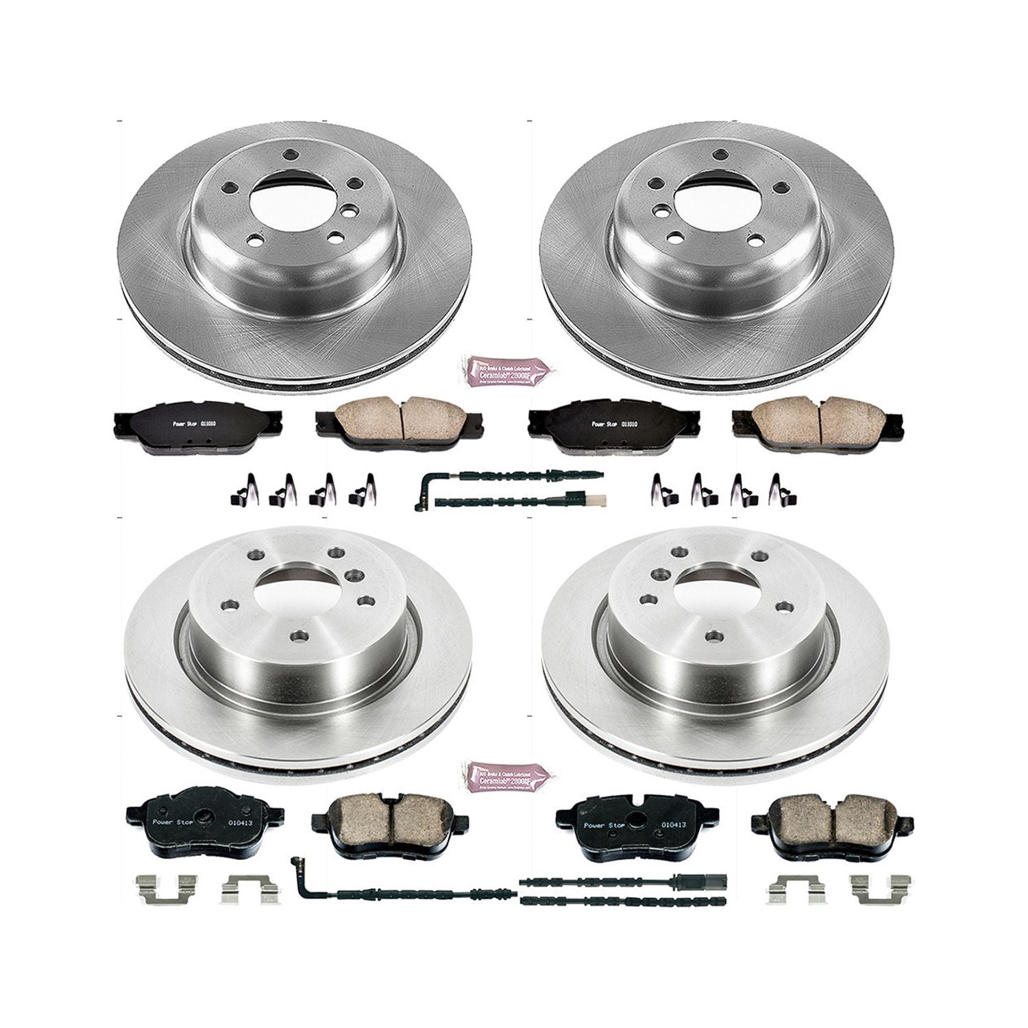 PowerStop Front and Rear Stock Replacement Brake Pad and Rotor Kit Fits: BMW Select Models KOE6579