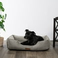 thumbnail image 2 of Modern Threads Medium Luxury Velvet Tufted-Style Dog Bed, Light Gray, 2 of 5