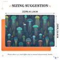 thumbnail image 6 of Yayeee Doormat for Inside 20"x32" Absorbent Low-Profile Washable Non-Slip Rubber Backed Entryway Rug, Green Jellyfish Pattern, 6 of 8