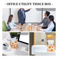 thumbnail image 6 of Kdxio Orange Autumn Leaves Print Tissue Box Cover,Square Decorative PU Leather Facial Paper Case Organizer Holder Dispenser for Bathroom,Night Stands,Desk,Car 5.2''X5.2''X5.2'', 6 of 6