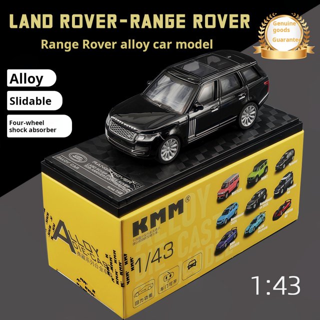 KMM 1/43 LR-Rover Nameplate Edition Alloy Car Model Miniature Diecast Metal Off Road SUV Simulated Design Exquisite Box Kid Toy Black Box