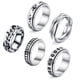 thumbnail image 4 of Qarigey Anillos giratorios de 5 uds., anillos de ansiedad resistentes al desgaste, a prueba de herrumbre, anillo portátil para aliviar el estrés, banda Ropa, zapatos y accesorios Miscelánea Tipo 6, 4 of 6