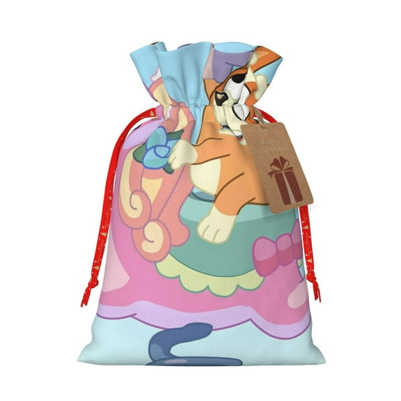 Kowoue Bluey Pattern Gift Bags ,Party Gift Bag, Christmas Goody Bags for Christmas Holidays Party Favors and Presents-Small