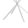 thumbnail image 3 of Cross Leg Round Dining Table, 47.24'' Modern Cross Leg Leisure Table with Two Piece Removable Top and Matte Finish Iron Legs, Coffee Table for Dining Room/ Living Room, 3 of 7