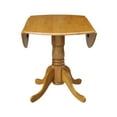 thumbnail image 4 of International Concepts 42" Round Dual Drop Leaf Pedestal Table, Oak, 4 of 7