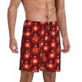 thumbnail image 2 of Kdxio Shorts pour Hommes Imprimé Boules Rouges de Noël, Ensemble de Vêtements de Nuit Respirants avec Taille Élastique et Poches-TG, 2 of 6