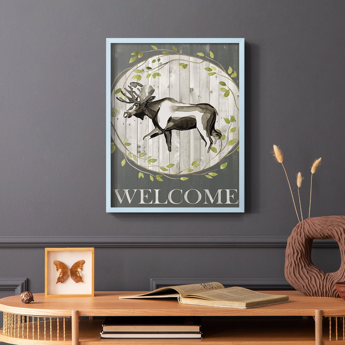 Woodland Welcome IV Framed Print - Solid Wood in Single Picture Frame Solid Wood 2 Framed Print