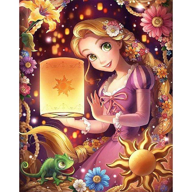 Cuadros Decorativos Punto de cruz completo 11CT Hilo de algodón DIY Princesa Impreso Kits de bordado Sywqhk Nuevos Originales