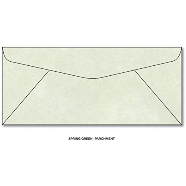Parchment Spring Green 10 Business Size Envelopes 50 Envelopes