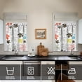 thumbnail image 2 of 2 PCS Kitchen Curtains Harvest Pumpkin Sunflower Thanksgiving Rustic,27.5x36in kitchen curtains fall holiday curtain, 2 of 4