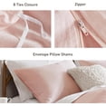 thumbnail image 3 of Hyde Lane Linen Blend Duvet Cover Set King Size, Luxury French Flax Linen Cotton Blend Bedding Set, Natural and Organic, Soft and Breathable, with 2 Pillow Shams, 104"x90", Blush Pink, 3 of 14