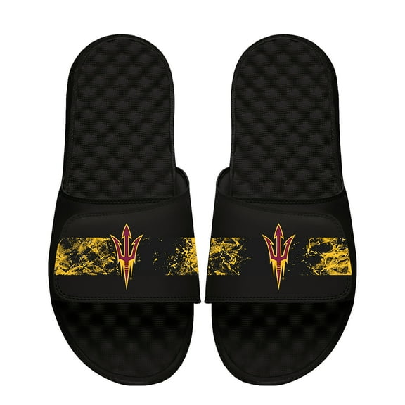 Men's ISlide Black Arizona State Sun Devils Distressed Slide Sandals