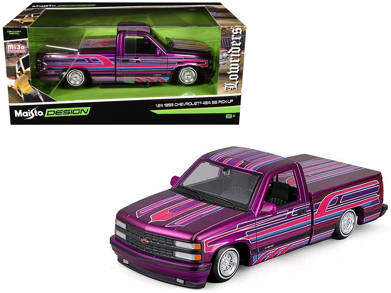 86 Chevy Monte Carlo SS Black Maisto Design Lowrider 1:24